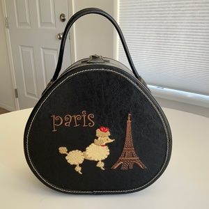 HAT BAG VINTAGE 1950’s WITH PARIS, POODLE AND EIFFEL TOWER